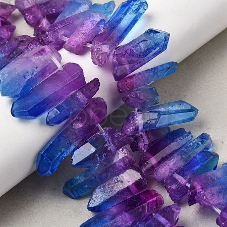 Two Tone Natural Quartz Crystal Beads Strands G-Z131-K01-04-1