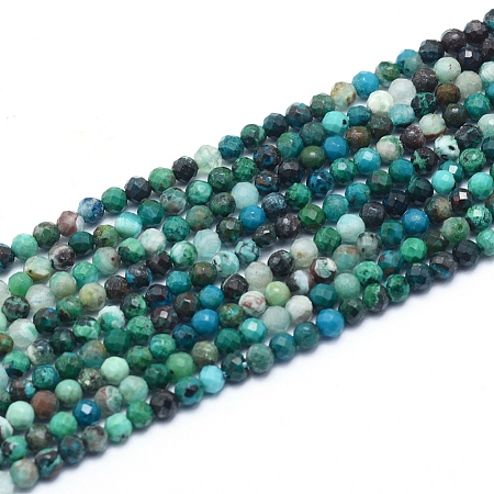 Natural Chrysocolla Beads Strands X-G-G823-13-3mm-1