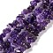 Natural Amethyst Chip Bead Strands, 5~8x5~8mm, Hole: 1mm, about 31.5 inch