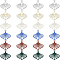 BENECREAT 24Pcs 6 Colors Alloy Pendants, Leaf, Mixed Color, 23x22x1mm, Hole: 1.5mm, 4pcs/color