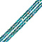 GOMAKERER 2 Strands Natural Chrysocolla & Lapis Lazuli Beads Strands, Faceted, Round, 4mm, Hole: 0.7mm, about 97~98pcs/strand, 15.35''(39~39.3cm)