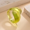 Resin Finger Rings for Women, Yellow, Inner Diameter: 17mm