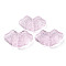 Transparent Handmade Bumpy Lampwork Beads, Longevity Lock, Pink, 18.7x30.5x6.5~8mm, Hole: 1~1.8mm