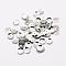 Plastic Paillette Beads, Semi-cupped Sequins Beads, Center Hole, Silver, 10x0.5mm, Hole: 1mm