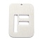 Non-Tarnish 304 Stainless Steel Pendants, Rectangle with Alphabet, Hollow, Letter.F, 32x22x1mm, Hole: 1.5mm