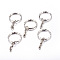 Iron Split Key Rings, Keychain Clasp Findings, Platinum, Ring: 25x2.5mm, Inner diameter: 21mm