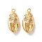 Brass Micro Pave Clear Cubic Zirconia Pendants, Crab Claw
Charms, Real 18K Gold Plated, 19x8.5x5mm, Hole: 1.4mm