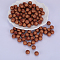 Round Silicone Focal Beads, Chewing Beads For Teethers, DIY Nursing Necklaces Making, Dark Goldenrod, 15mm, Hole: 2mm