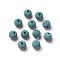 Unwaxed Natural Lava Rock Beads, for Perfume Essential Oil Beads, Aromatherapy Beads, Dyed, Round, Dark Cyan, 8.5mm, Hole: 1.5~2mm