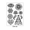 Mandala Pattern Vintage Removable Temporary Water Proof Tattoos Paper Stickers, Mixed Patterns, 21x15cm