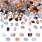 AHADERMAKER 180Pcs 9 Style Transparent Electroplate Glass Beads Strands, Faceted, Bowknot, Mixed Color, 6x8x7.5mm, Hole: 1.5mm, 20Pcs/style