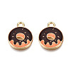 Eco-Friendly Zinc Alloy  Pendants X-ENAM-R051-15-01G-NR-2