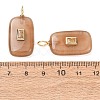 Dyed Natural White Jade Pendants G-H328-03G-A07-4