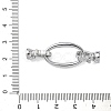 Oval Brass Fold Over Clasps KK-Z143-13P-3