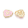Alloy Enamel Pendants ENAM-T024-23B-G-2