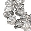 Transparent Electroplate Glass Beads Strands EGLA-F158-PL02-A-3