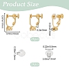 24Pcs Brass Screw On Clip-on Earring Findings KK-SP0001-20G-2
