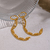 Chain Tassel 304 Stainless Steel Hoop Earrings SU3724-2