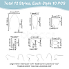 304 Stainless Steel Earring Hooks STAS-UN0001-33P-3