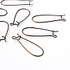 Brass Hoop Earrings Findings Kidney Ear Wires EC221-NFAB-2