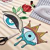 2Pcs 2 Style Iron on/Sew on Sequin Cloth Patches PATC-CA0001-07-4