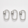 Brass Screw Carabiner Lock Charms KK-T047-02P-1