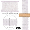 10M Double Layer Polyester Flower Lace Trim Ribbon OCOR-GF0004-58A-2