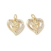 Brass Micro Pave Cubic Zirconia Pendants KK-D235-02G-04-1