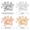 120Pcs 4 Color 304 Stainless Steel Pendant Bails STAS-UN0023-98-4