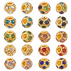 40Pcs 10 Colors Brass Rhinestone Beads KK-PH0006-03-1