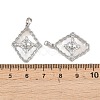 Brass Micro Pave Clear Cubic Zirconia Pendant Bails KK-H524-18P-3