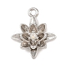Brass Micro Pave Clear Cubic Zirconia Charms KK-G544-07P-03-1