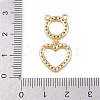 Brass Micro Pave Clear Cubic Zirconia Pendants KK-F919-41A-G-3