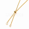 Adjustable 304 Stainless Steel Box Chain Slider Bracelet/Bolo Bracelets Making AJEW-JB00781-02-3