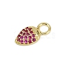 Brass Micro Pave Cubic Zirconia Pendants KK-M322-48G-02-2