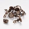 Brass Clip-on Earring Settings KK-I007-AB-NF-1