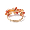 Natural Carnelian Finger Rings RJEW-TA00198-01-4