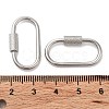 Non-Tarnish 304 Stainless Steel Screw Carabiner Lock Charms STAS-K192-01P-5