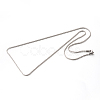 Tarnish Resistant 304 Stainless Steel Rope Chain Necklaces STAS-M174-008P-B-2