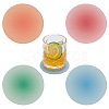 4Pcs 4 Colors Gradient Color Acrylic Cup Mats AJEW-GO0001-04-1
