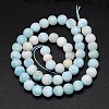 Natural Larimar Round Beads Strands G-O087-10-8mm-3