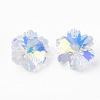 Electroplated Glass Charms EGLA-N006-015D-3