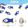 Light Gold Plated Alloy Enamel Beads ENAM-WH0001-24-2