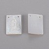 Natural White Shell Mother of Pearl Shell Charms SHEL-K004-03-2