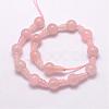 Natural Rose Quartz 3-Hole Guru Bead Strands G-K149-19-1