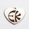 Non-Tarnish Stainless Steel Pendants STAS-L165-E08-1