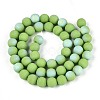 Frosted Opaque Glass Beads Strands GLAA-T032-P8mm-MBB06-2