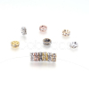 Brass Rhinestone Spacer Beads RB-JP0002-12-NF-5