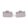 Tarnish Resistant 304 Stainless Steel Ribbon Crimp Ends STAS-P249-27B-P-1