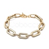 Spray Painted CCB Plastic & Aluminum Paperclip Chain Bracelets Sets BJEW-JB05432-10